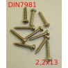 Tornillo DIN 7981 DIN7981 2,2x13mm INOX A2 Roscachapa Tapping screw