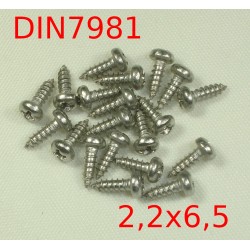 Tornillo DIN 7981 DIN7981 2,2x6,5mm INOX A2 Roscachapa Tapping screw