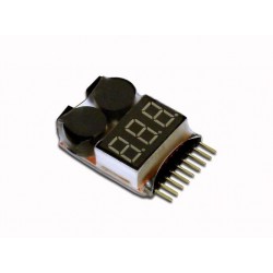 LiPo Battery Voltage Tester Low Voltage Alarm 1-8 cell Packs