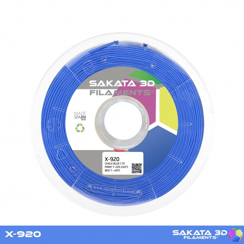 Tiza azul X-920 flexible Filamento 3D 1.75mm 450gr Sakata 3D Filaments