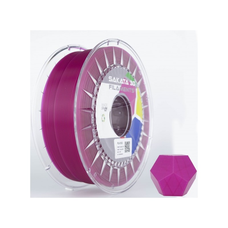 Glass Violeta Filamento 3D PLA 850 1.75mm 1Kgr Sakata 3D Filaments