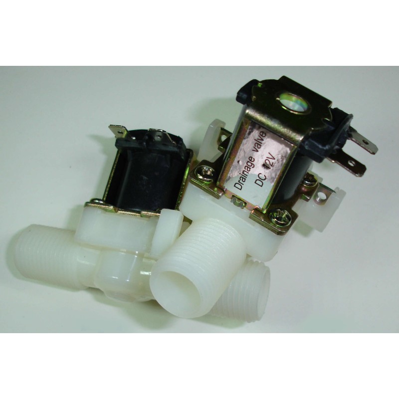 Plastic water solenoid valve 12V 1/2" Drainage