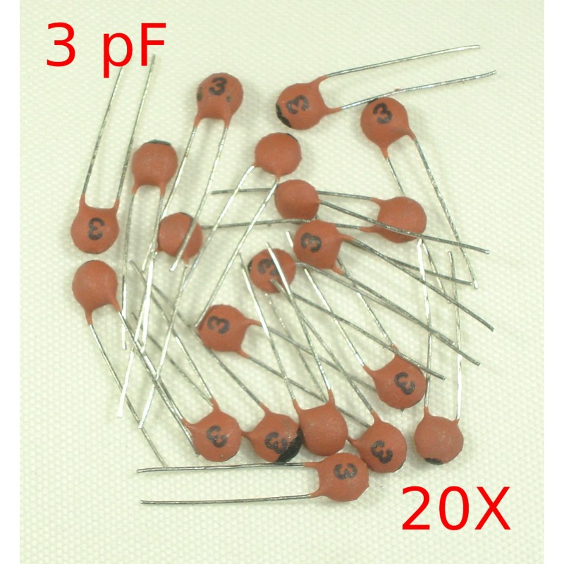 20X Condensador ceramico disco 3pF 50v